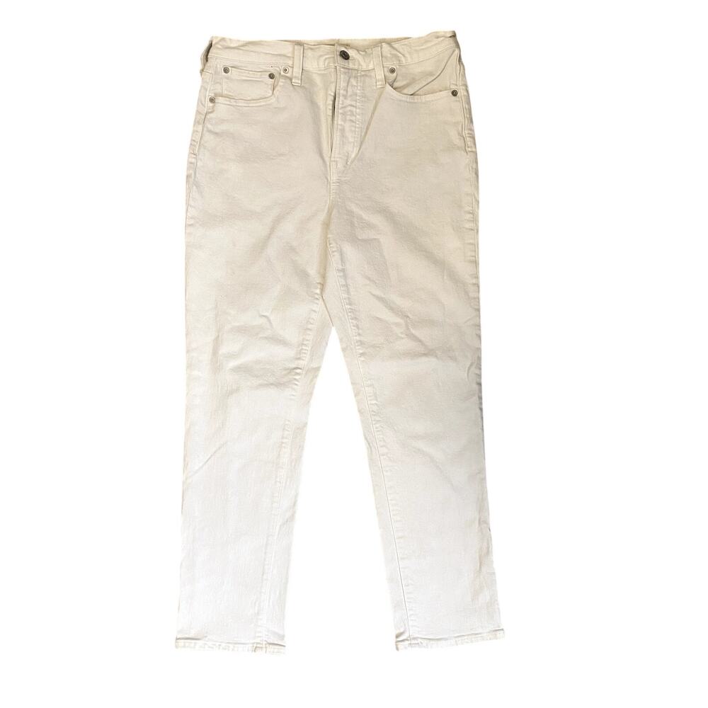 Madewell Women's Size 29 Jean Crisp White High Rise Straight Leg Denim